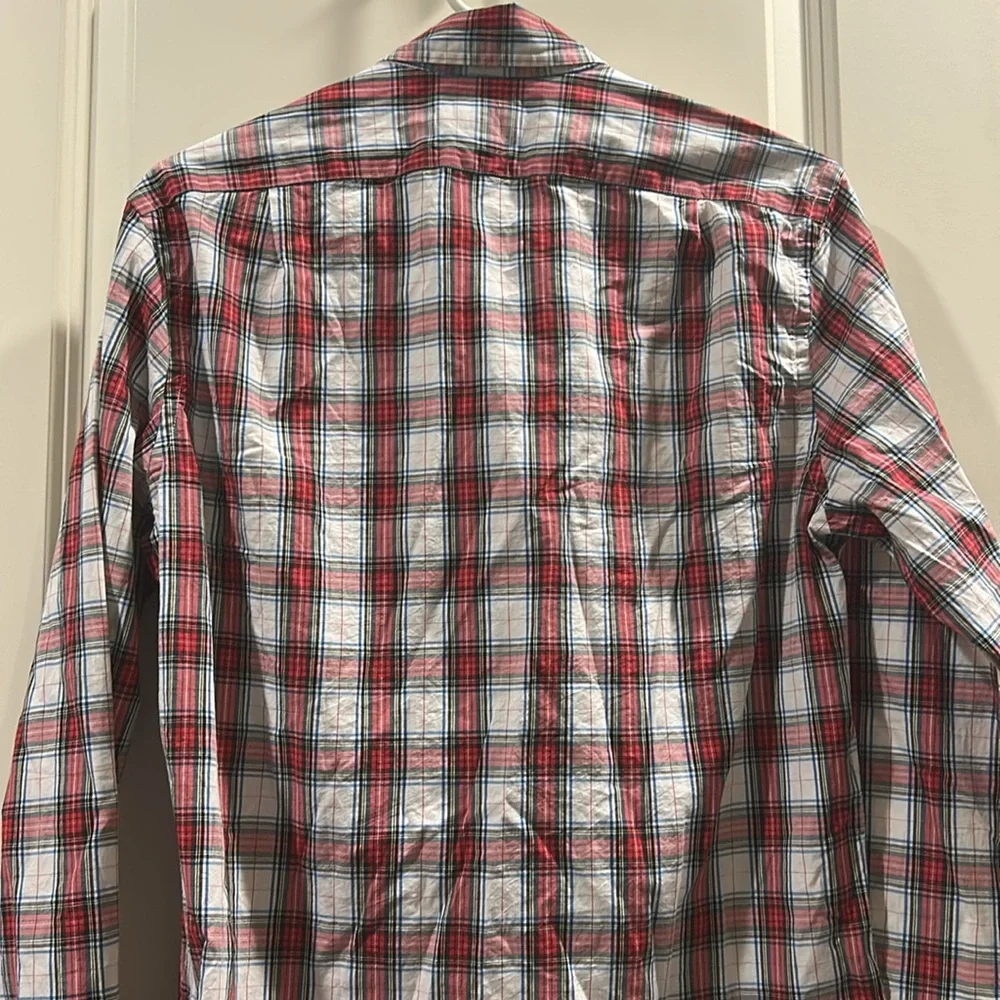 Like New J. Crew Classic Flex Washed Plaid Button Down Long Sleeves Small